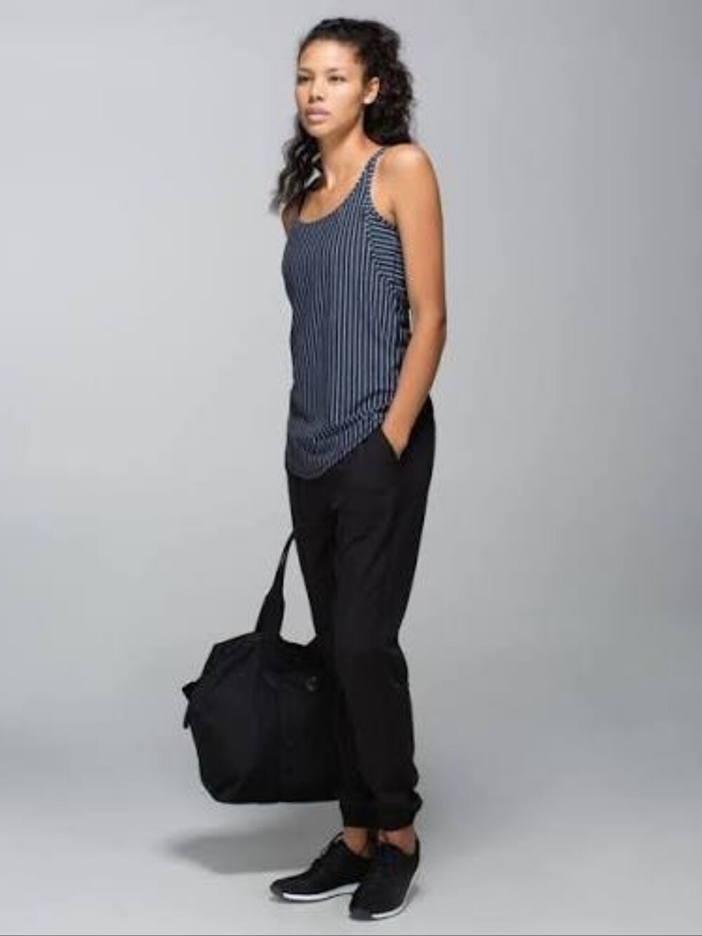 lululemon Vita Racer Tank In Black & White Stripe 6